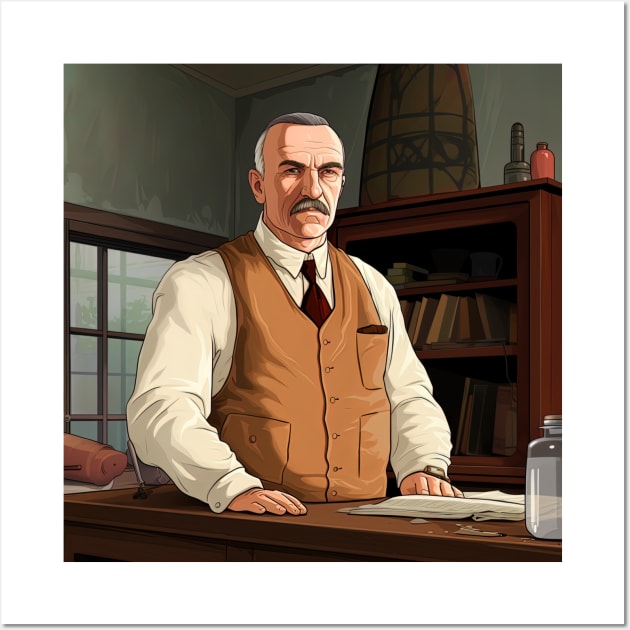 Ernest Rutherford Wall Art by ComicsFactory